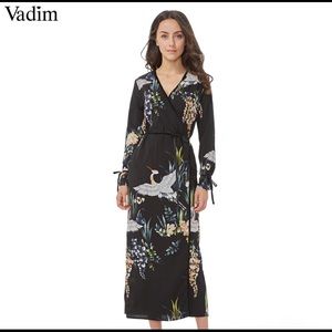 Crane bird dress/ robe